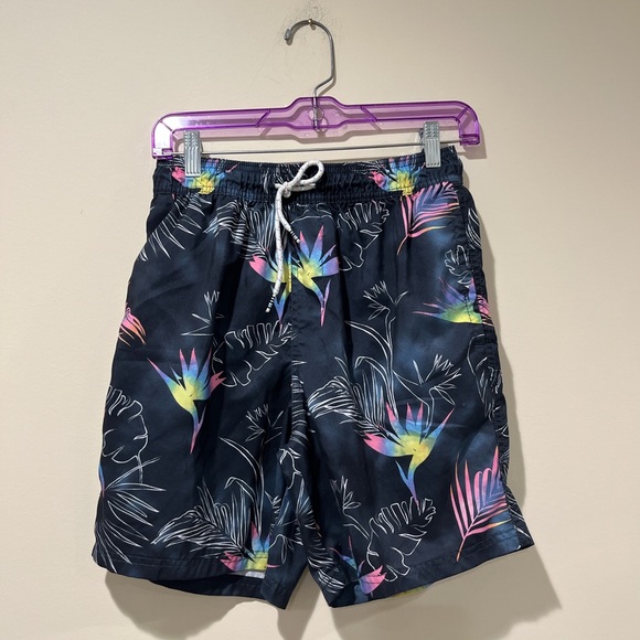 Men’s Colorful Leaves Swim Trunks - Picture 1 of 3